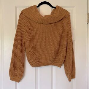 Lulus camel color knit sweater size small
